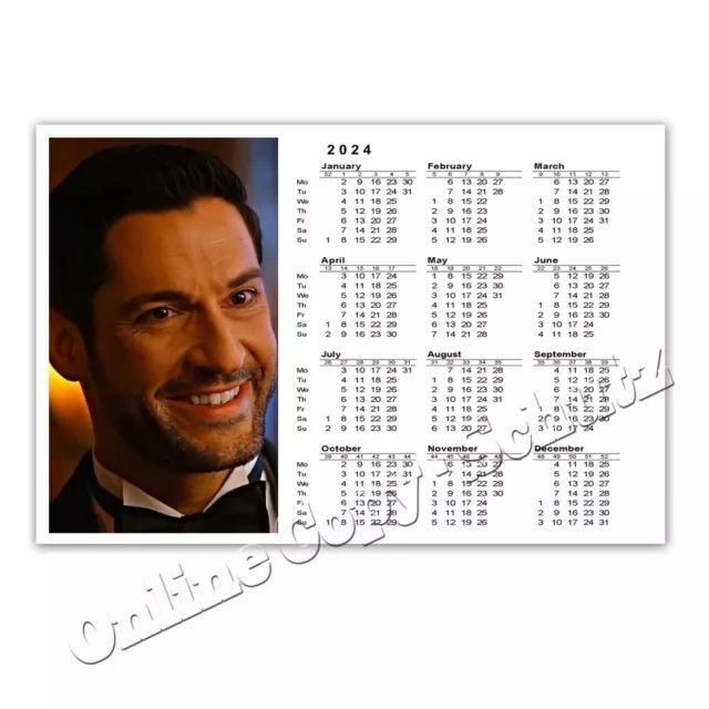 TOM ELLIS AKA Lucifer + Pocket Calendar 2024 [K3] Calendar £3.01