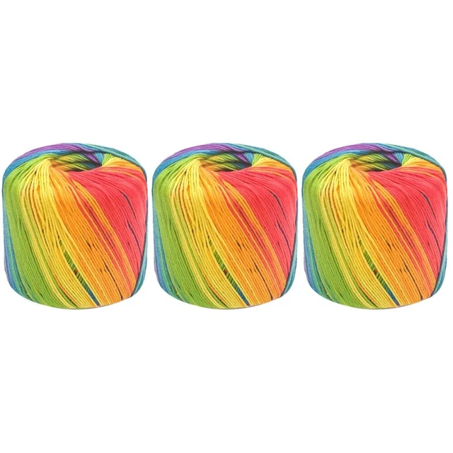 3 Rolls Knitting Yarn Material Hand DIY Craft Making Embroidery Thread