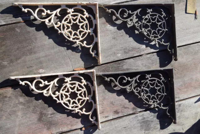 Antique Victorian Eastlake Filigreed Shelf Brackets 8" by 6"