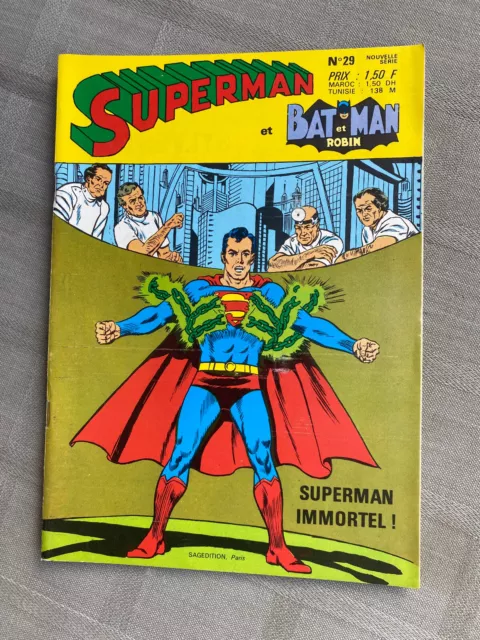 Superman Et Batman Et Robin N°29 Ed Sagédition Mai 1971 En Excellent État