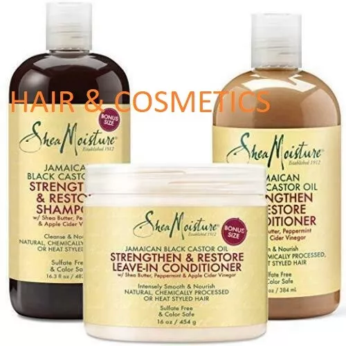 Shea Moisture Jamaican Black Castor Oil Shampoo/Conditioner/Masque-Full Range-