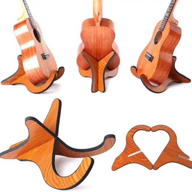 Folding Ukulele Violin Bass Guitar Stand A Frame Floor Hanger Holder Ra N7M1