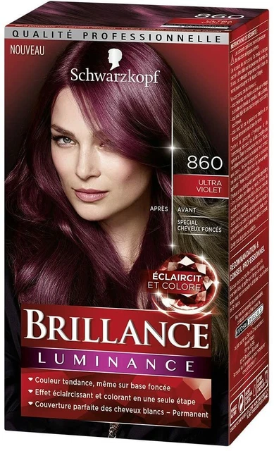 Coloration Permanente Schwarzkopf Brillance - Rouge Brocart 845 - Pour Tous Types De Cheveux