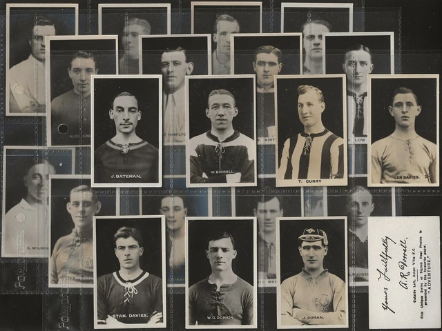 Thomson (Dc) - Vollständiges Set - Fussballer Signierte Echte Fotos 1923 (Mf22 Karten) Top