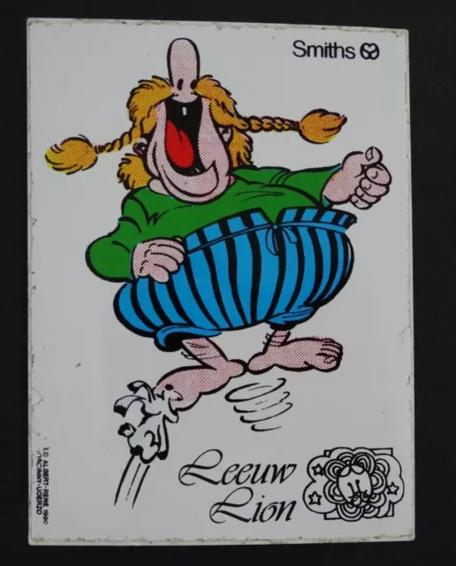 Werbe-Aufkleber Asterix Majestix Idefix Leuuw Lion Smiths Ed Albert Rene 1980