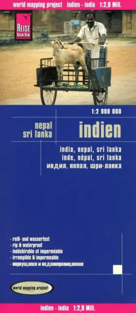 Reise Know-How Landkarte Indien (1:2.900.000) mit Nepal und Sri Lanka | deutsch