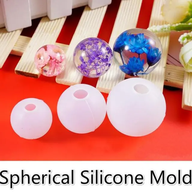 Silicone Ball Mold Round Sphere Mould Epoxy Resin Crafts Casting Pendant I7D1
