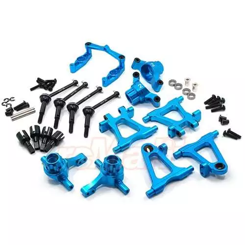 Yeah Racing Aluminum Essential Conversion Kit Tamiya TT-02 RC Cars #TT02-S01BU