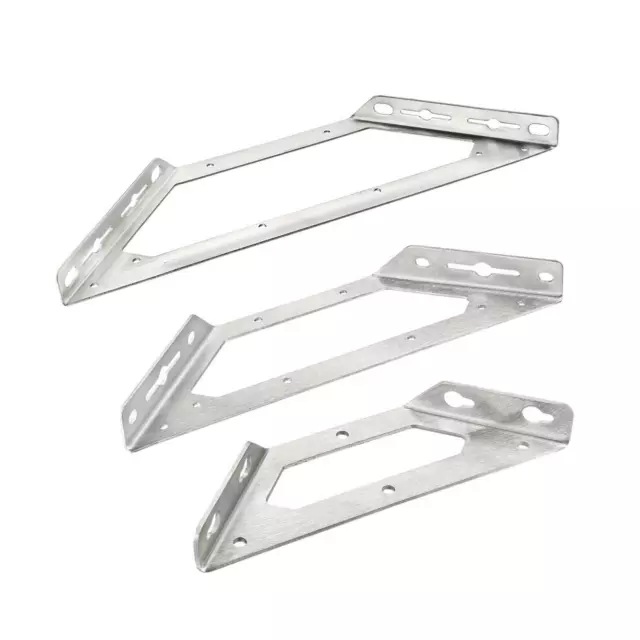Shelf Angle Bracket Joining Support Corner Brace, Stainless Steel Silver Tone