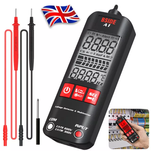LCD Digital Multimeter 2000 Counts A1 Fully Automatic Anti-Burn Intelligent UK