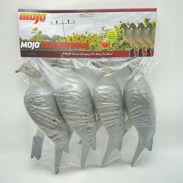 Dove Decoys Clip On Set of 4 by Mojo New Sealed HW9004