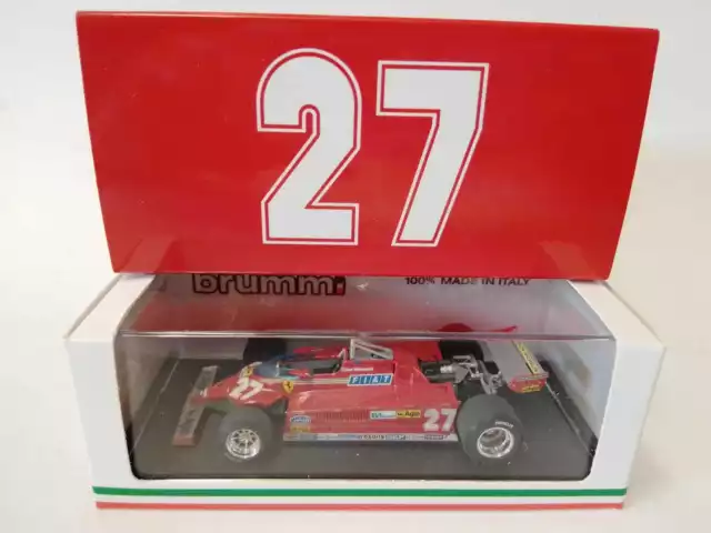 Brumm Ferrari 126 Ck #27 Gilles Villeneuve Winner Monaco Gp 1981 1/43 R367 2021