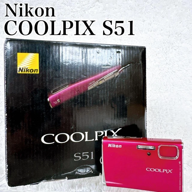 NIKON COOLPIX S51 Pink 8.1MP Digital Camera From Japan