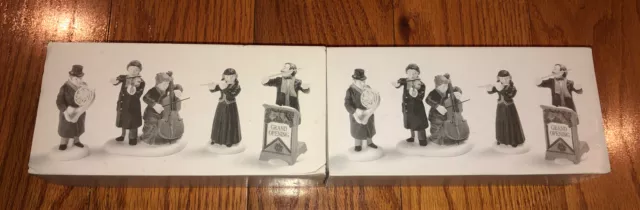 Lot Of 2 Dept 56 Heritage Village Collection "Chamber Orchestra" #5884-0 Set