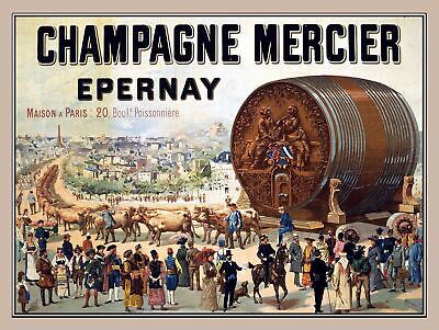 Champagne Vintage Retro Metal Tin Sign Poster Plaque Garage Wall Decor A4