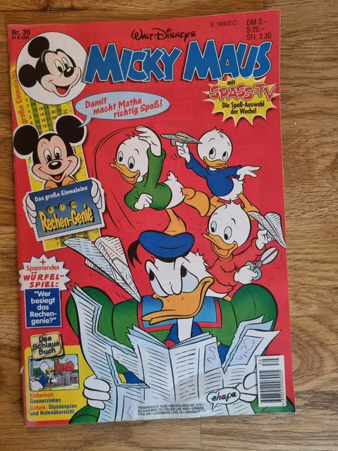 Micky Maus Nr. 39 von 1995 mit Beilage