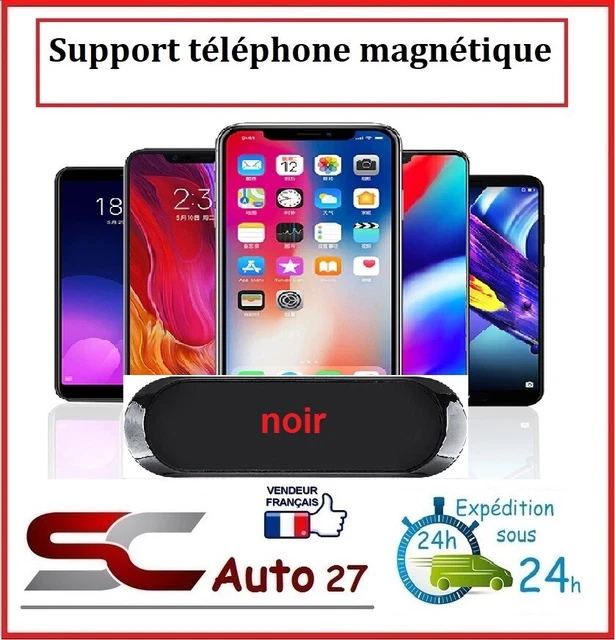 Support téléphone/clef magnétique automobile/maison (aimant très fort)noir