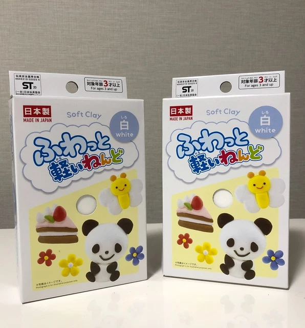 DAISO SOFT CRAY Ultra Ligero Modelado Peso Seco al Aire 2 Juego Color Blanco JAPÓN