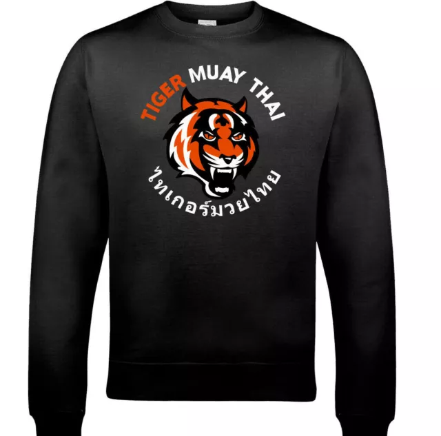 TIGER MUAY THAI JUMPER MMA UFC Martial Arts Thailand Training Top Gym Sweatshirt