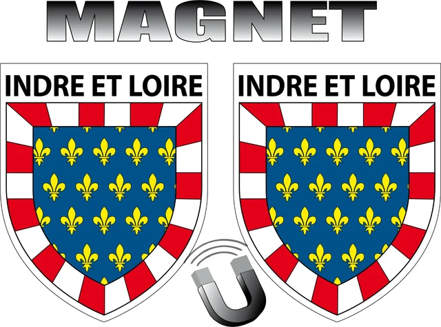 2 Aimants écussons Département 83 (Var) – Format 4x5 Cm – Décoration Frigo