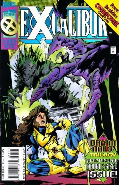 Excalibur #90 No Overpower Card Marvel Comics October Oct 1995 (FN)