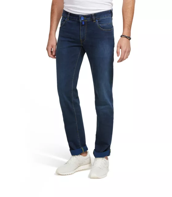 Meyer M5 Slim Marino 361-9-6207.18 - Slim Fit Elasticizzato Denim Jeans Uomo