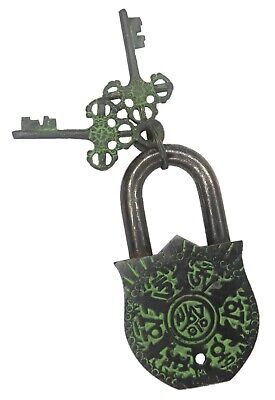 Tibetan Garuda Shape Door Lock Victorian Antique Style Brass Handmade Padlock 3