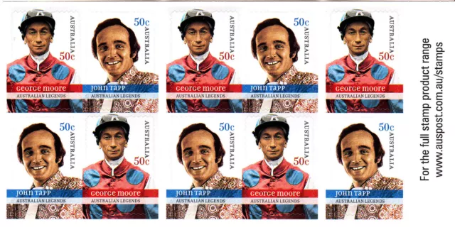 2007 Australian Horse Racing Legends Set 3 Stamp Booklet SB225 - Phil Barcode