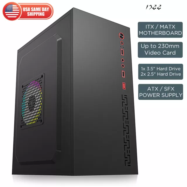 2024 MICRO ATX Gaming Office Home Computer PC Case AMD Intel Support M