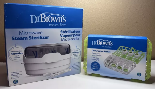 Dr Browns Microwave Steam Sterilizer Plus Dr Browns Dishwasherbasket