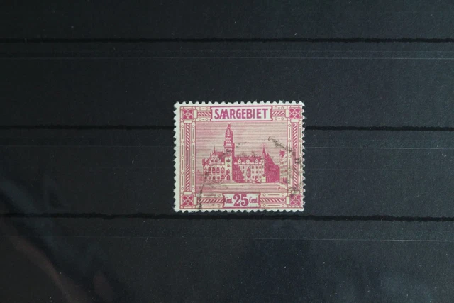 Saargebiet 100X gestempelt Plattenfehler #FY817