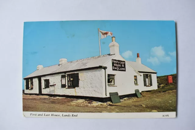 Postcard First & Last House Land's End Cornwall Unposted Harvey Barton