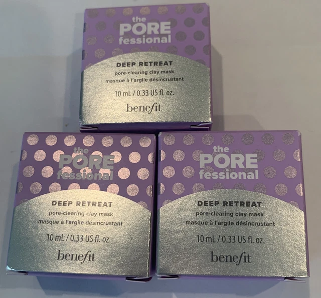 x3 Benefit The Porefessional Deep Retreat Pore-Cleansing Clay Mask 0.33oz NIB