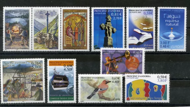 Andorre : superbe lot de timbres neufs** émis en 2001