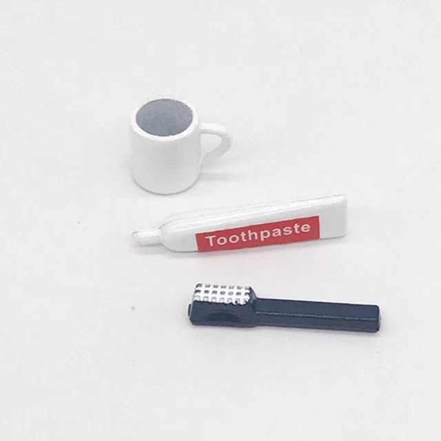 1 set 1/12 simulazione articoli da toeletta modello accessori bagno miniatura dentifricio