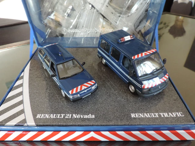 Coffret Norev 1/43 Gendarmerie - Renault Trafic & Renault 21 Nevada