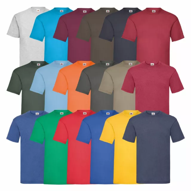 5 set di t-shirt Fruit of the Loom serie 10 t-shirt confezione multipla set di colori NUOVO
