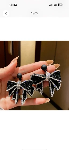 Bow Glam Large Earrings