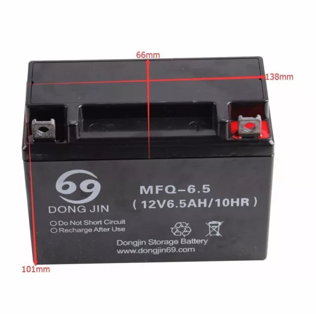 12V 6.5AH 12N6.5-3B Battery for ATV UTV Quad Buggies Go Kart Scooter E-bike Golf