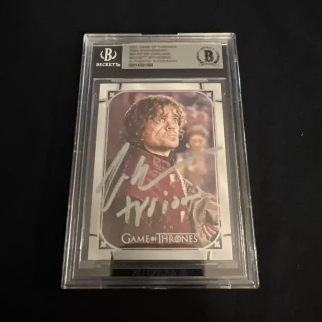 Peter Dinklage SIGNED & "Tyrion" 2021 Game of Thrones Iron Ann #24 BGS BAS AUTO