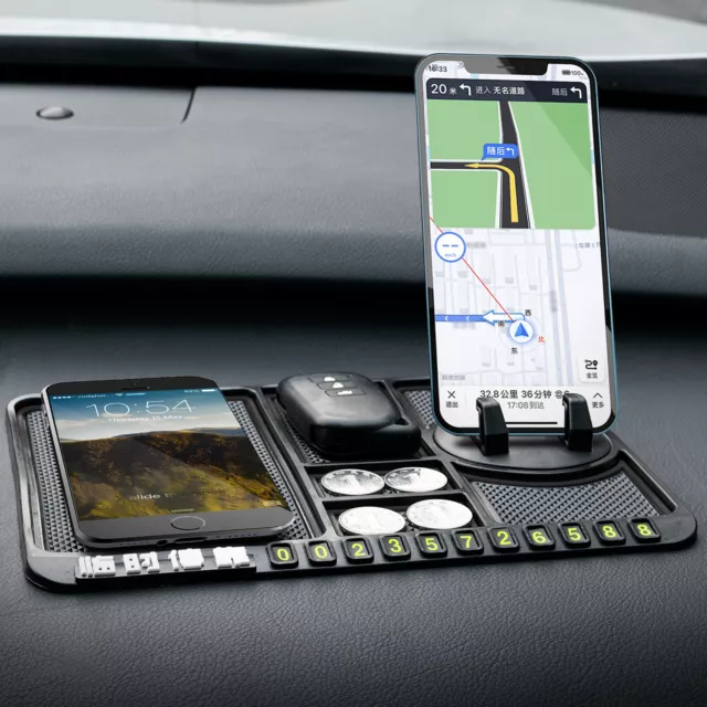 Car Dashboard Sticky Mat Anti Non Slip Pad Dash Phone GPS Holder Keys Coins Tool