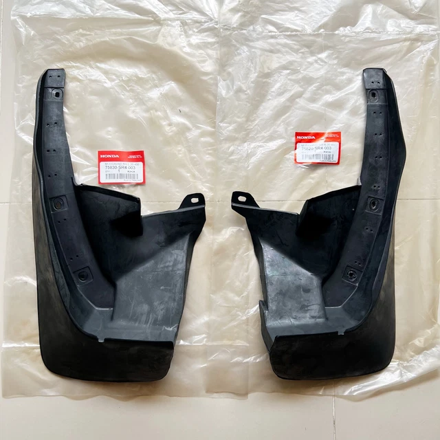 OEM Honda Front Mud Flaps For 92-95 Civic EG Hatchback & Sedan - Black Rubber, Pair