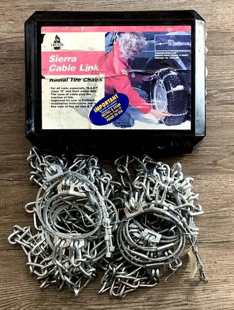 Sierra  Cable Link Radial Tire Snow Chains #1926 Fits 175R13, 185R13, P175/80R13