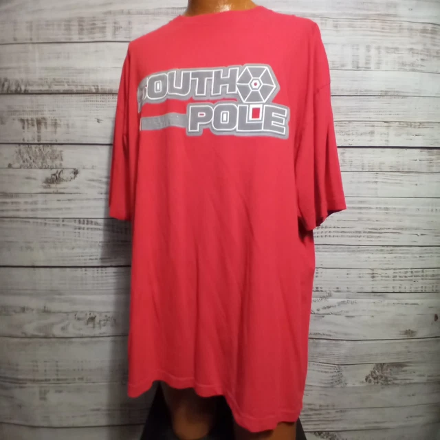 Vintage Southpole T Shirt Mens 2XL XXL Red Streetwear Hip Hop 90s Big Spellout