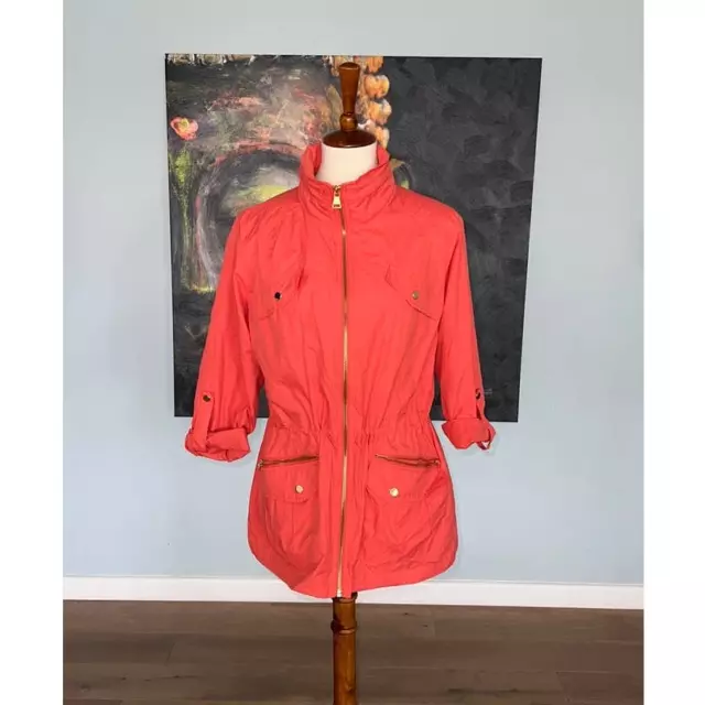 Women's Style&co. Coral Zip up Jacket Size M