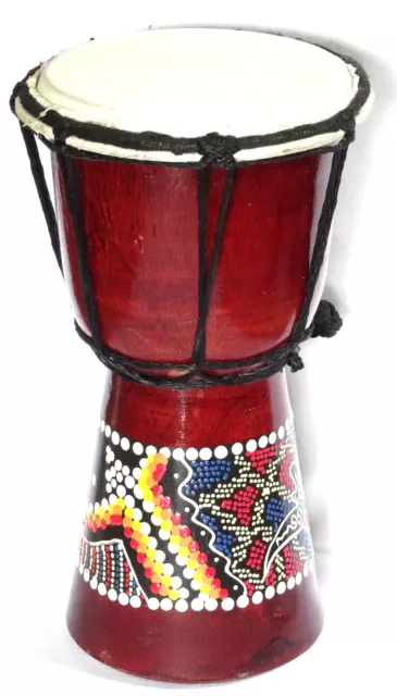 Djembé enfant Bongo/tambour peint à la main hauteur 15 cm 