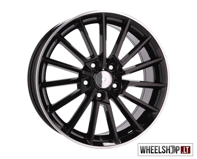 Jeu De 4 Jantes Alliage Audi TTRS Style R17 5x112 Noir Poli - Compatible VW Seat Skoda - Neuf Avec écrous Et Bouchons