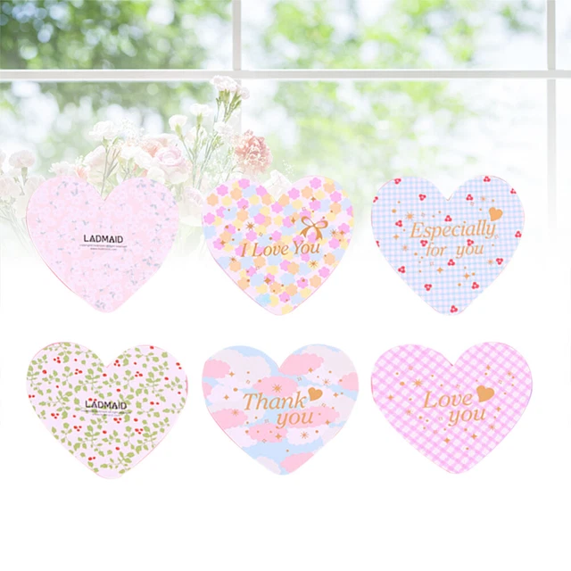6 Pcs Cartes De Douche De Bébé Cartes Coeur Faites À La Main