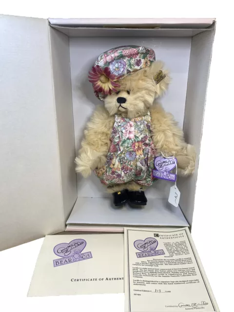 Annette Funicello LUCILLE Bear Limited Edition 13", Pin, Box & COA 087409 EUC