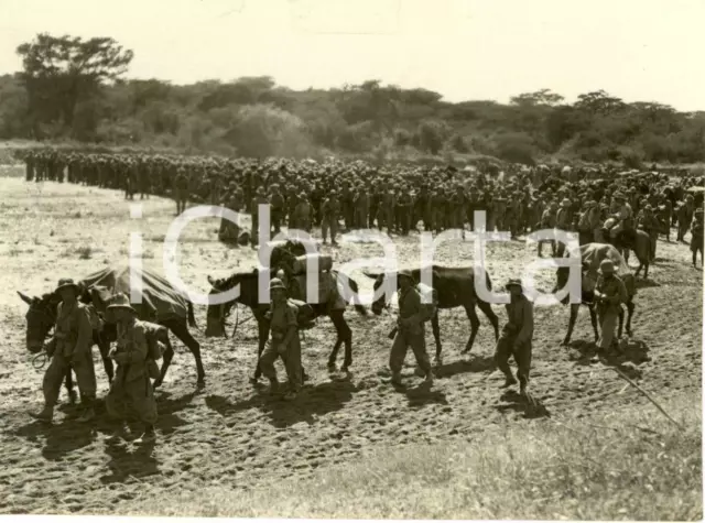 1935 ETIOPIA A.O.I. Divisione Camicie Nere XXI APRILE in ABISSINIA *Foto 10x8 cm